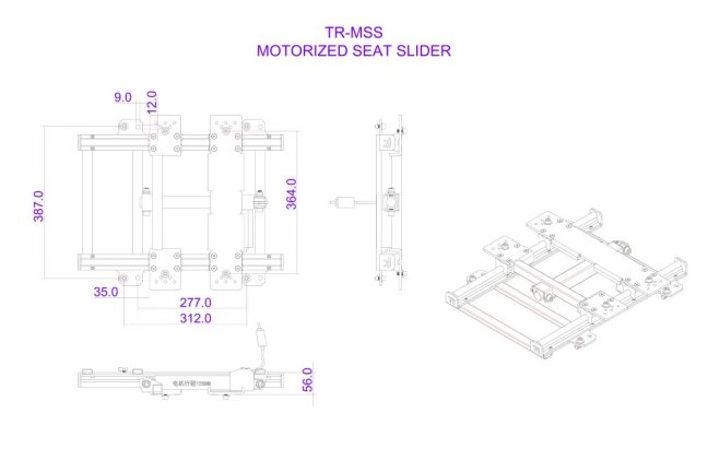 Trak Racer Motorizovaný Posuv Sedačky