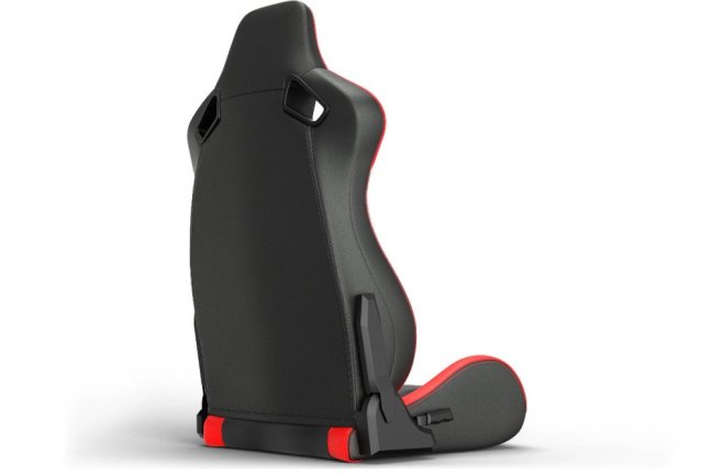 Recliner Sim Racing Seat — Premium Leather/Alcantara-Style Adjustable Seat