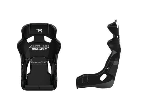 TR Series Fibreglass GT Sim Racing Seat — High Gloss Grey